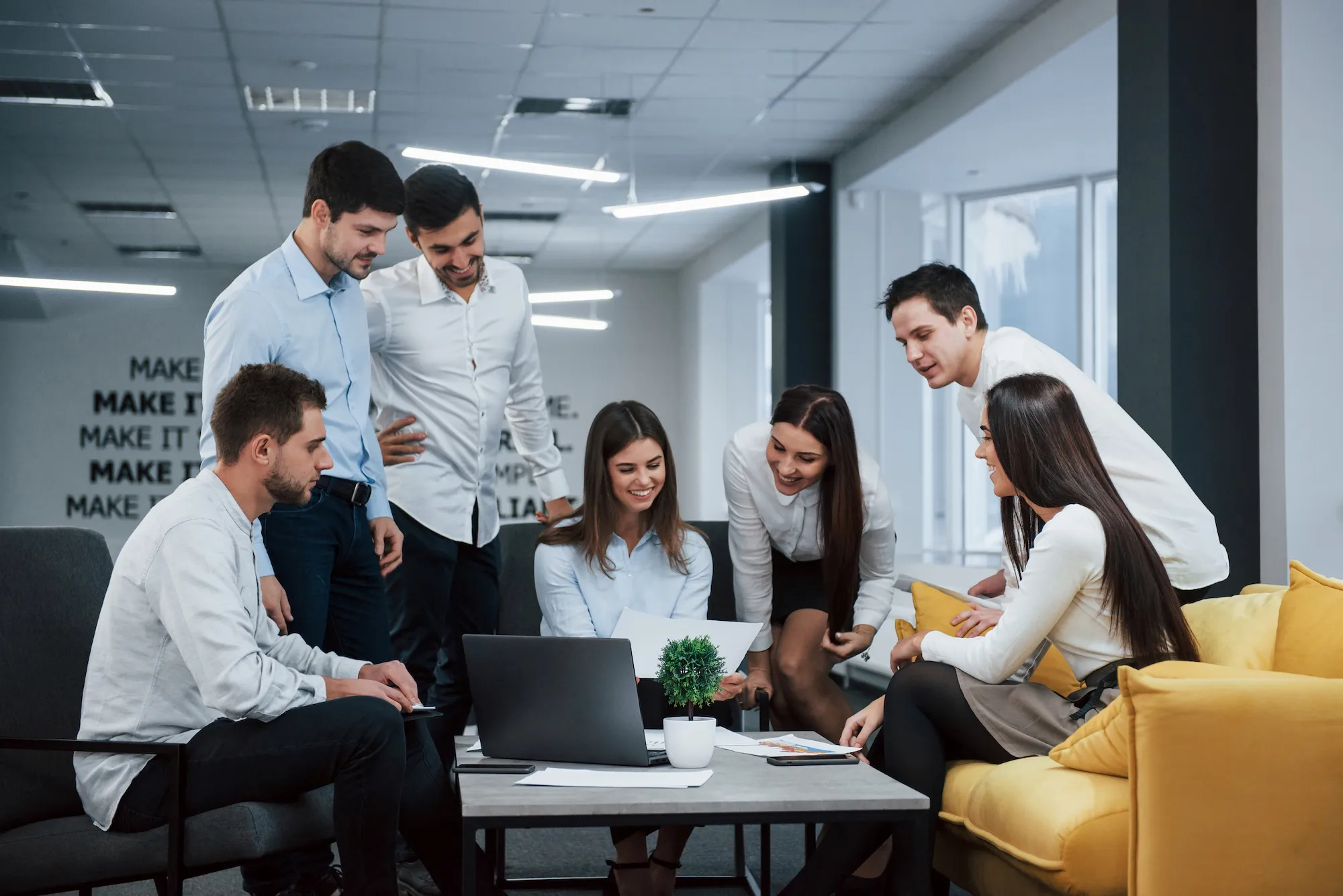 into-success-group-young-freelancers-office-have-conversation-smiling into-success-group-young-freelancers-office-have-conversation-smiling
